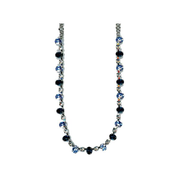 Necklace By Mariana Woman Elegant Montana Blue and Light Blue Swarovski Crystals