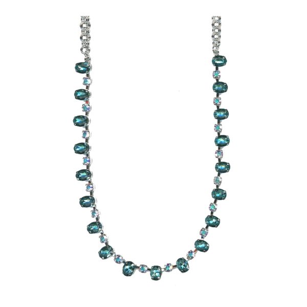 Necklace By Mariana Woman Charming Blue Zircon and AB Swarovski Crystals