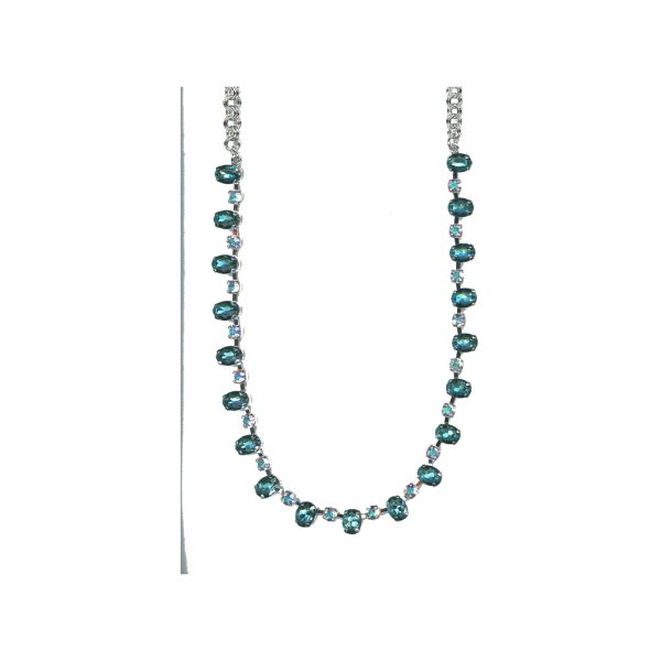 Necklace By Mariana Woman Charming Blue Zircon and AB Swarovski Crystals