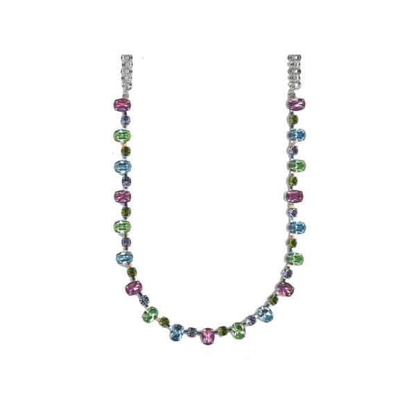 Necklace By Mariana Woman Fashionable Turquoise and Fuchsia Swarovski Crystals