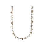 Necklace By Mariana Woman Delicate Pearl and Golden shadow Swarovski Crystals