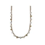 Necklace By Mariana Woman Refined Topaz and Light Azure Swarovski Crystals