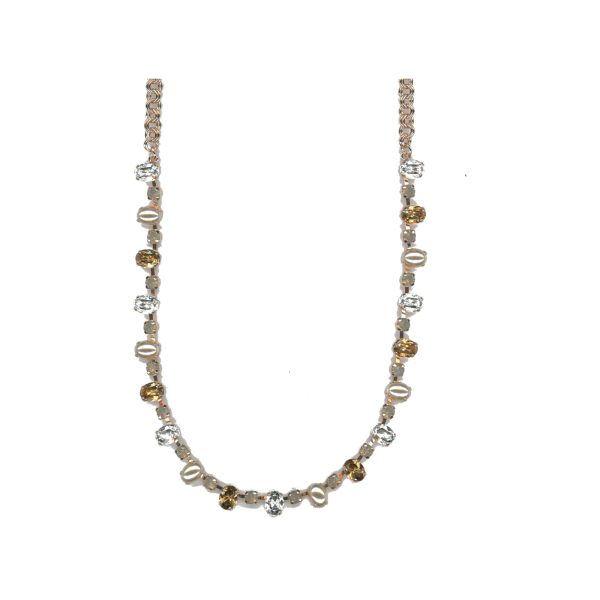 Necklace By Mariana Woman Refined Topaz and Light Azure Swarovski Crystals