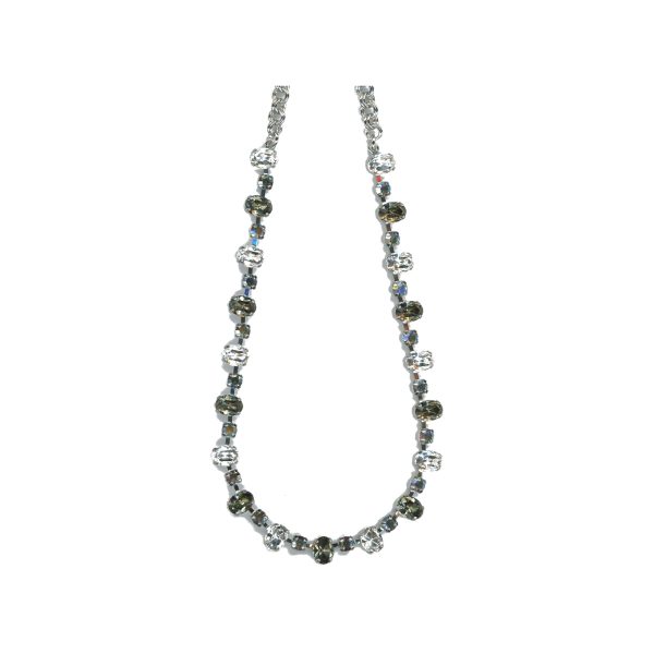Necklace By Mariana Woman Dazzling Clear and Black Diamond Swarovski Crystals