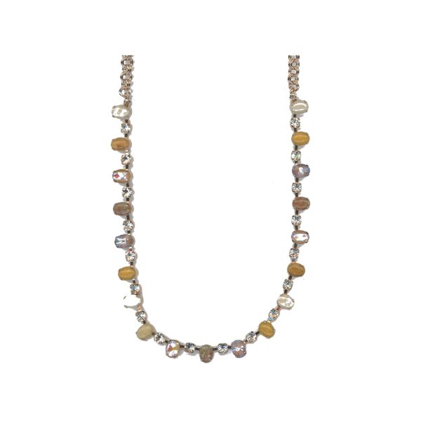 Necklace By Mariana Woman Vibrant Pearl and Moonlight Swarovski Crystals