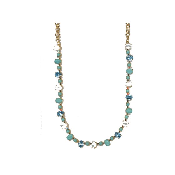 Necklace By Mariana Woman Sparkling Pearl Mineral and White Shell Swarovski Crystals