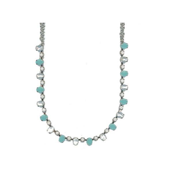 Necklace By Mariana Woman Refined Turquoise Swarovski Crystals