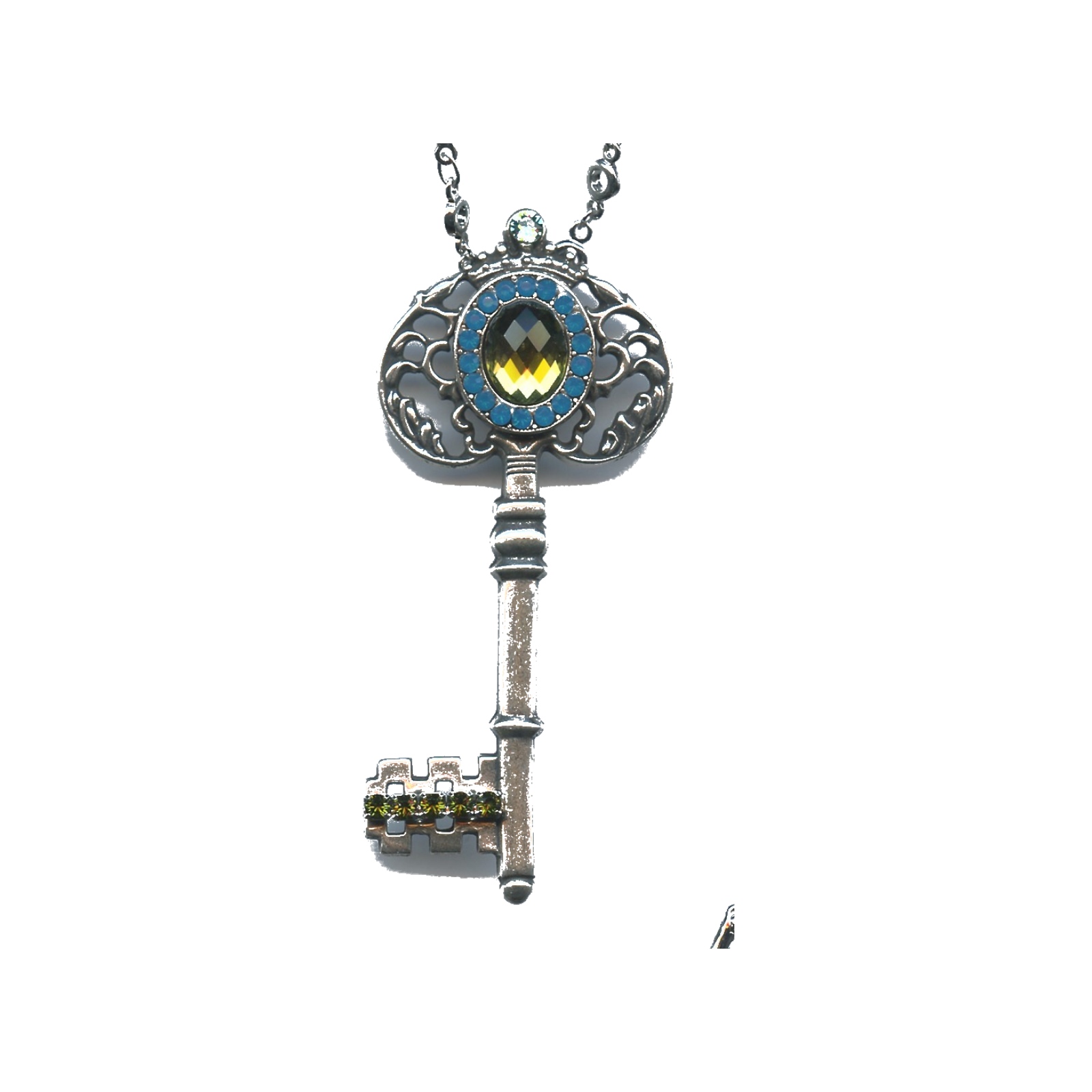 N-5005-2-1051-SP Pendant By Mariana Woman Striking Jade Swarovski Crystals - Image 1