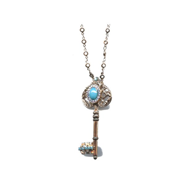 Pendant By Mariana Woman Sophisticated Turquoise Swarovski Crystals