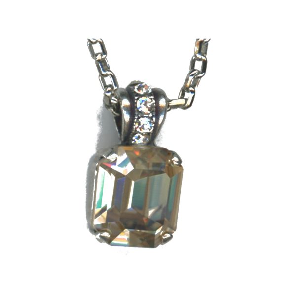 Pendant By Mariana Woman Radiant Crystal and Golden Shadow Swarovski Crystals