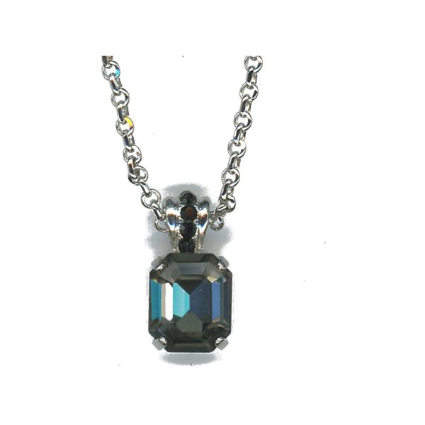 Pendant By Mariana Woman Charming Jet and Bl.Diamond Swarovski Crystals