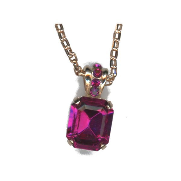 Pendant By Mariana Woman Refined Fuchsia Swarovski Crystals