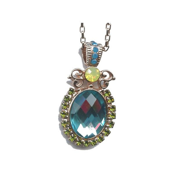 Pendant By Mariana Woman Lovely Turquoise Swarovski Crystals