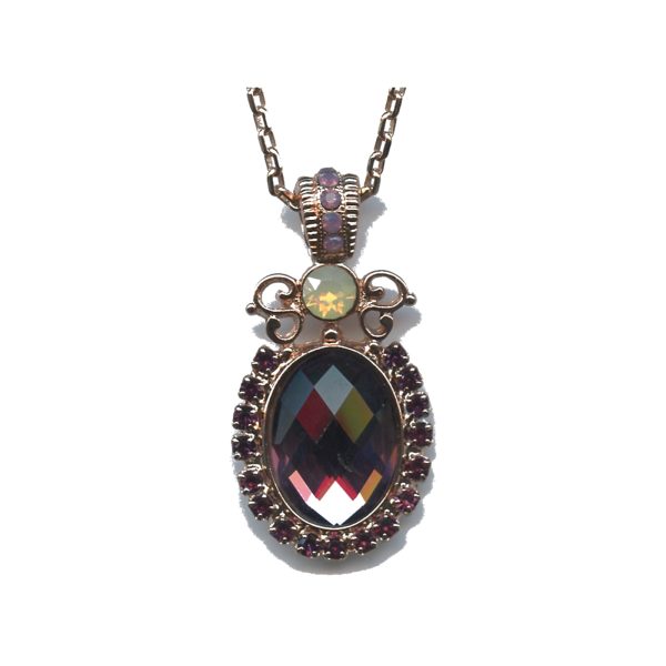 Pendant By Mariana Woman Classic Purple and Purple Velvet Swarovski Crystals