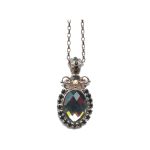 Pendant By Mariana Woman Chic Jet and Black Diamond Swarovski Crystals