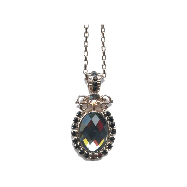 Pendant By Mariana Woman Chic Jet and Black Diamond Swarovski Crystals