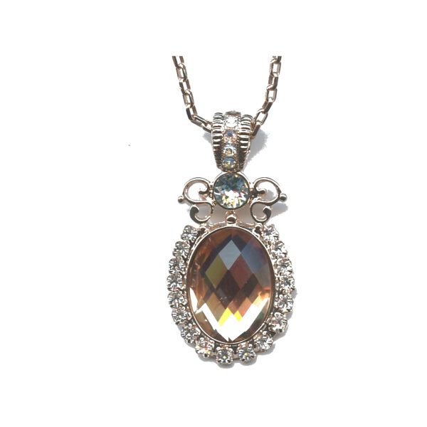 Pendant By Mariana Woman Timeless Silk and Crystal Moonlight Swarovski Crystals