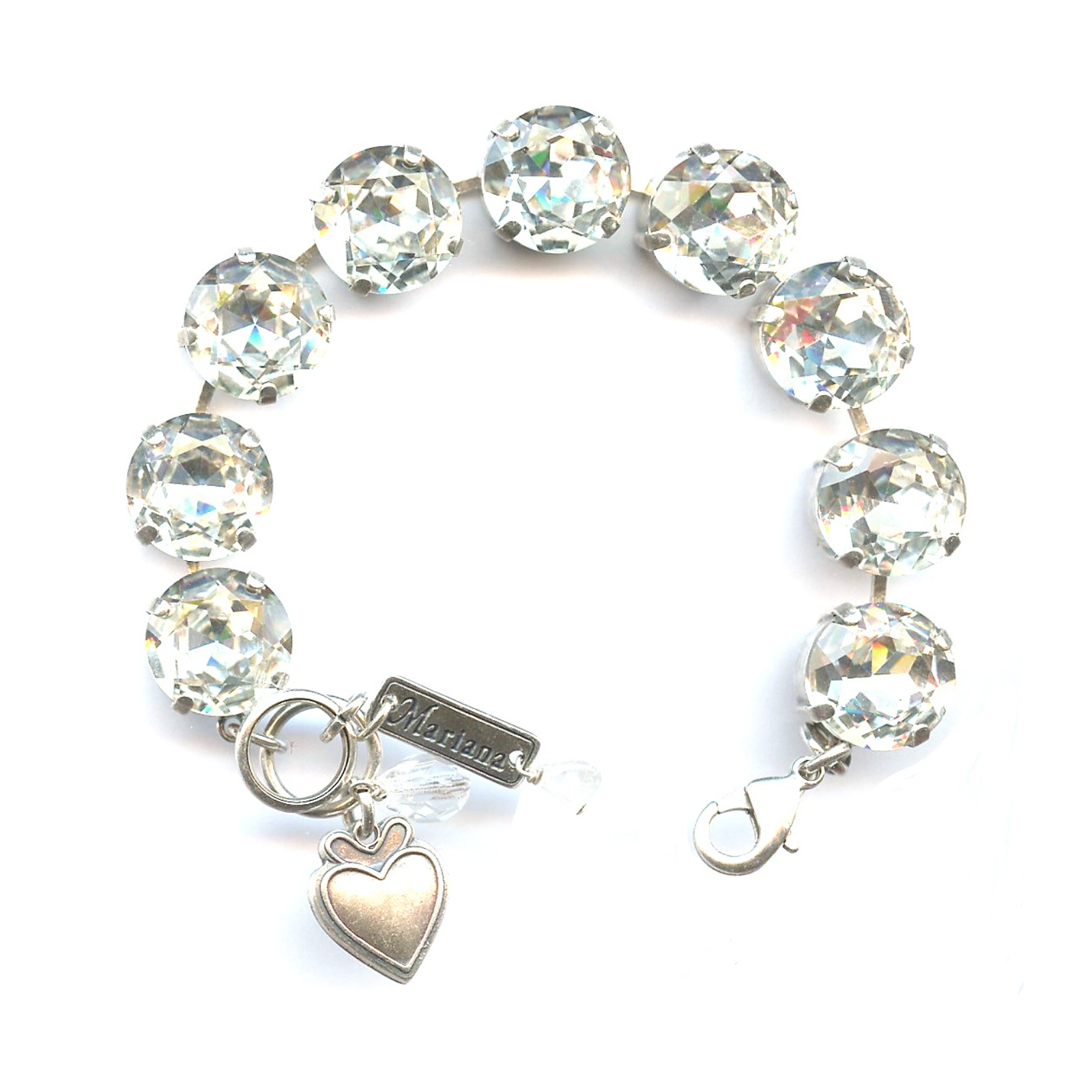 B-4438-001001-SP Bracelet By Mariana Woman Timeless Large Clear Crystals Swarovski Crystals - Image 1