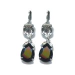 Earrings By Mariana Woman Stylish Crystal Clear and Jet Swarovski Crystals - Image 2