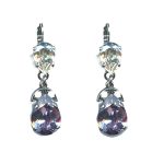 Earrings By Mariana Woman Contemporary White Opal and Shell Swarovski Crystals - Image 2