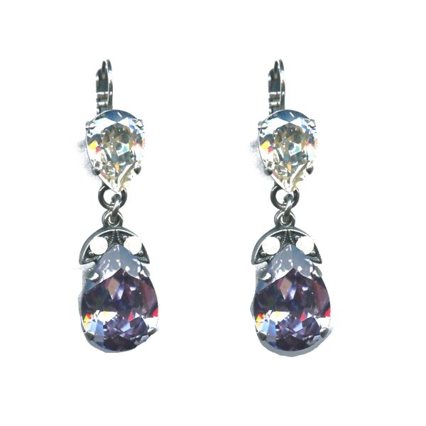 Earrings By Mariana Woman Contemporary White Opal and Shell Swarovski Crystals