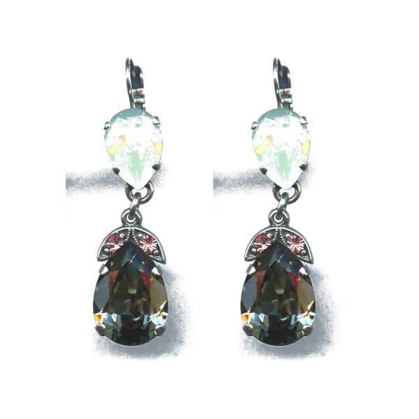 Earrings By Mariana Woman Chic Topaz and Pale Green and Pink Swarovski Crystals