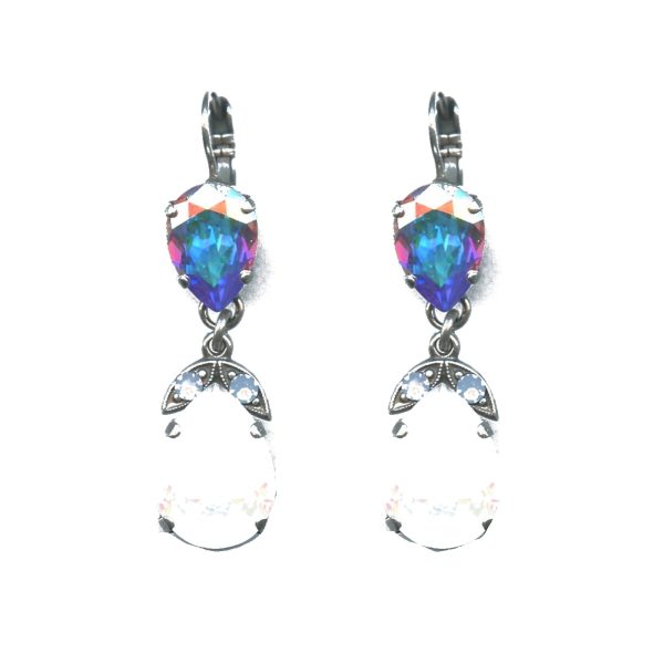 Earrings By Mariana Woman Chic White Opal and Vintage Rose Swarovski Crystals