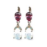 Earrings By Mariana Woman Stunning Pinks and Blues Swarovski Crystals