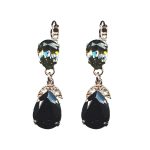 Earrings By Mariana Woman Sophisticated Jet and Black Diamond Swarovski Crystals