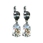 Earrings By Mariana Woman Chic Clear and AB and Silver Night Swarovski Crystals