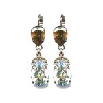 Earrings By Mariana Woman Luminous Cream pearl and Clear Swarovski Crystals - Image 2