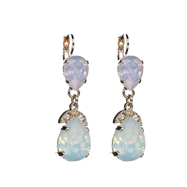 Earrings By Mariana Woman Rosewater Opalescent and Clear and Swarovski Crystals