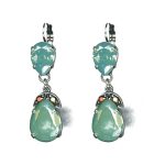 Earrings By Mariana Woman Stylish Pacific Opal and Rose Gold Swarovski Crystals - Image 2