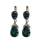 Earrings By Mariana Woman Contemporary Montana and Teal Swarovski Crystals - Image 2