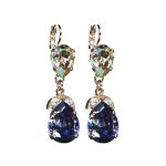 Earrings By Mariana Woman Yellow Opalescent and Green and Swarovski Crystals