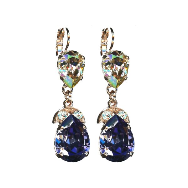 Earrings By Mariana Woman Yellow Opalescent and Green and Swarovski Crystals