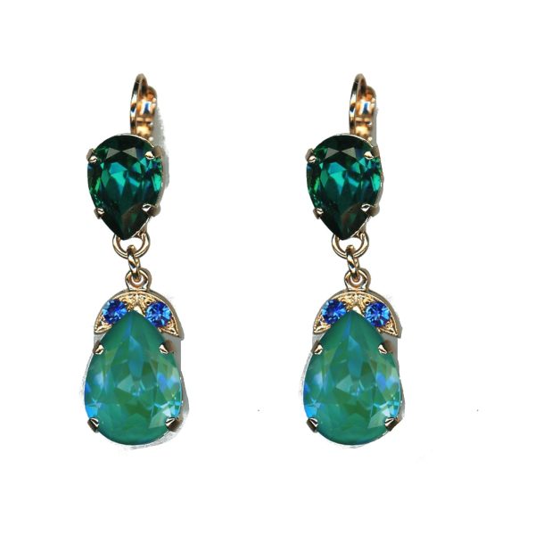 Earrings By Mariana Woman Caribbean Blue Opal and Sapphire Swarovski Crystals