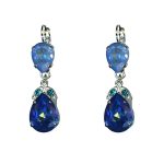 Earrings By Mariana Woman Sparkling Sapphire and Montana Blue Swarovski Crystals - Image 2