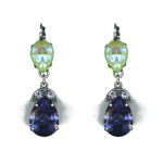 Earrings By Mariana Woman Charming Amethyst and Vintage Rose Swarovski Crystals - Image 2