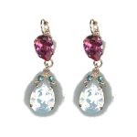 Earrings By Mariana Woman Eye-Catching White Opal and Rose Swarovski Crystals - Image 2