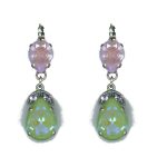 Earrings By Mariana Woman Romantic Peridot and Seafoam Swarovski Crystals