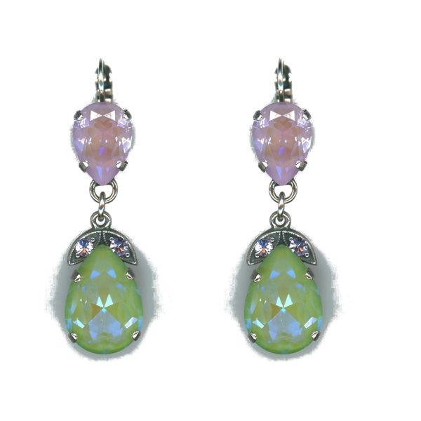 Earrings By Mariana Woman Romantic Peridot and Seafoam Swarovski Crystals