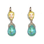 Earrings By Mariana Woman Modern Blue Opal and Ocean Delite Swarovski Crystals