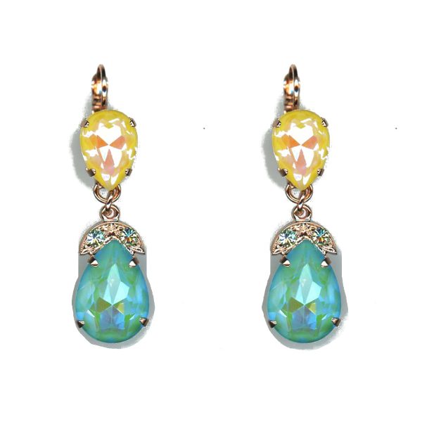 Earrings By Mariana Woman Modern Blue Opal and Ocean Delite Swarovski Crystals
