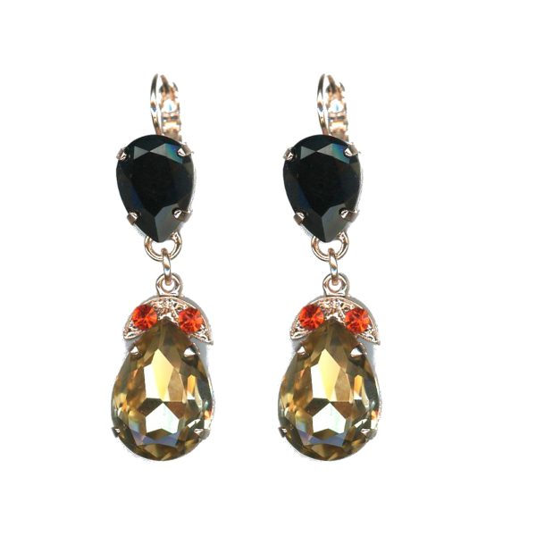 Earrings By Mariana Woman Luxurious Red and Hyacinth Swarovski Crystals