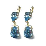 Earrings By Mariana Woman Chic Pale Blue and Frosted Blue Swarovski Crystals