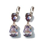 Earrings By Mariana Woman Timeless Antik Pink and Violet Swarovski Crystals - Image 2