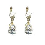 Earrings By Mariana Woman Chic Cream pearl and Clear Crystal Swarovski Crystals