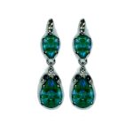 Earrings By Mariana Woman Lovely Laguna Delite and Indicolite Swarovski Crystals
