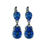 Earrings By Mariana Woman Chic Sapphire and Sun Kissed Ocean Swarovski Crystals - Image 2